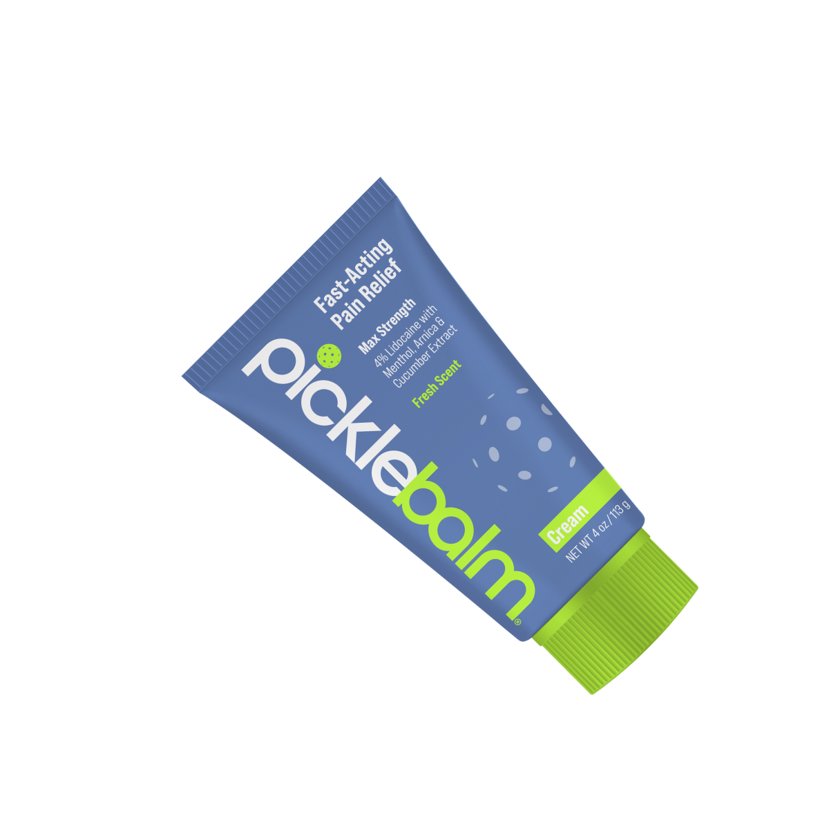 A blue bottle of picklebalm pain relief cream